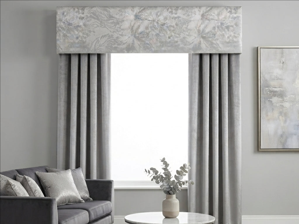 Twilight Taupe Silver Valance