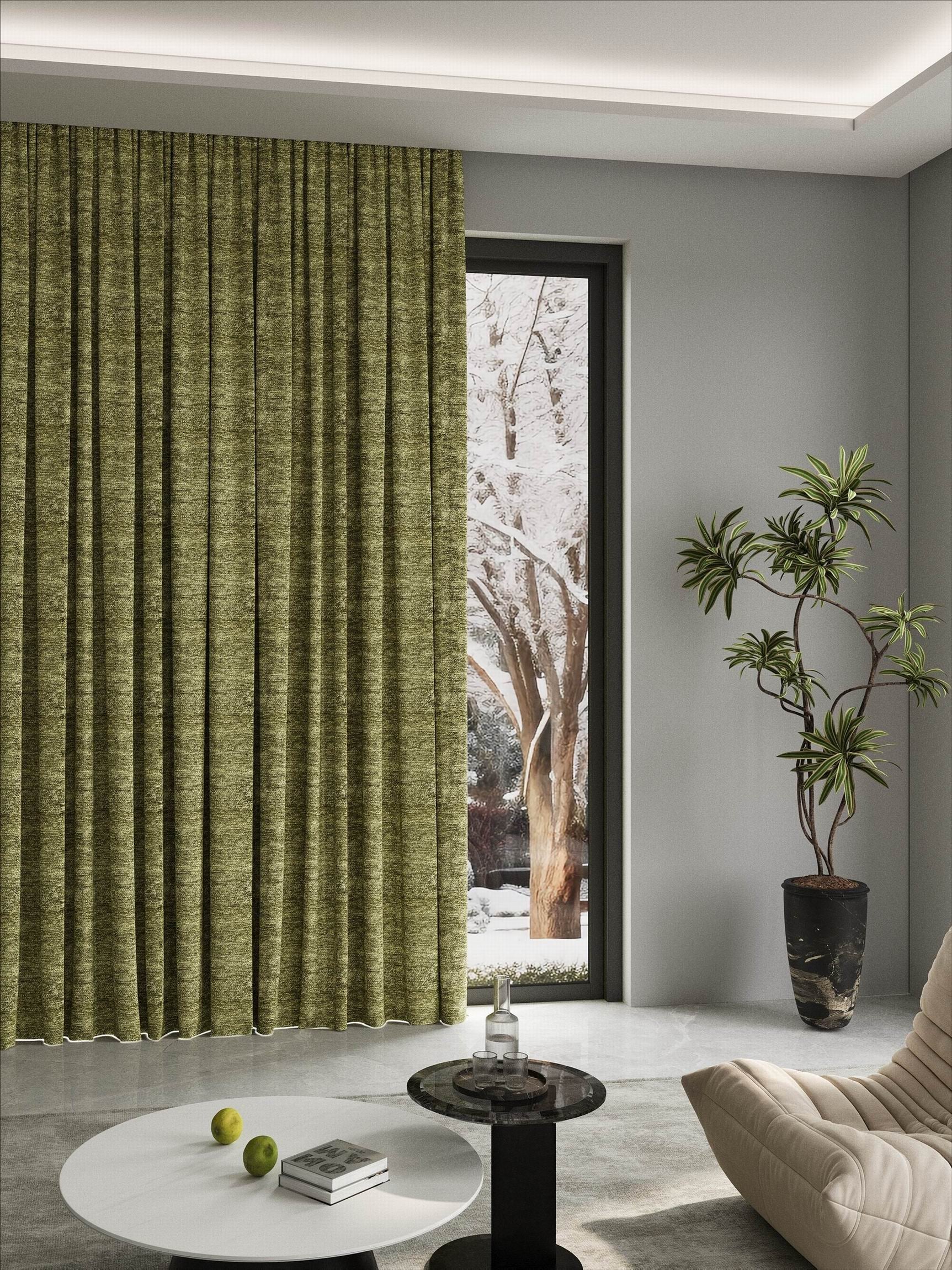 Fluffy Moss Green Drape