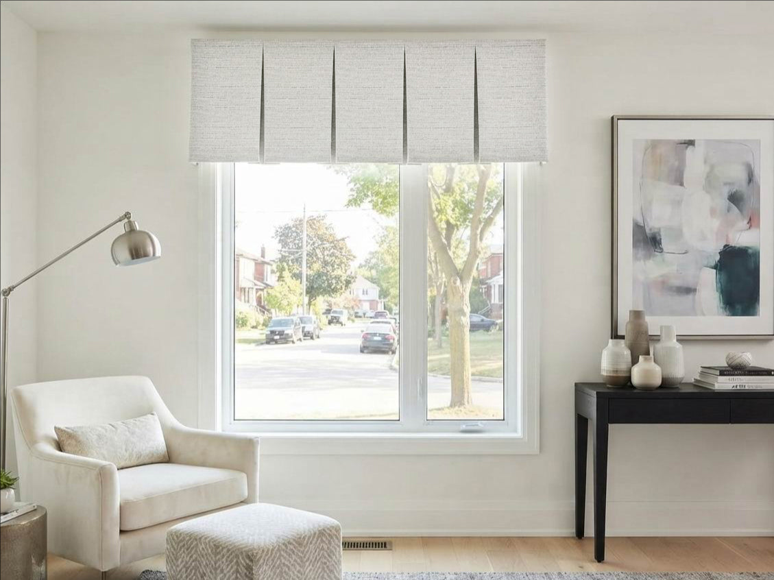 Stripy White Valance