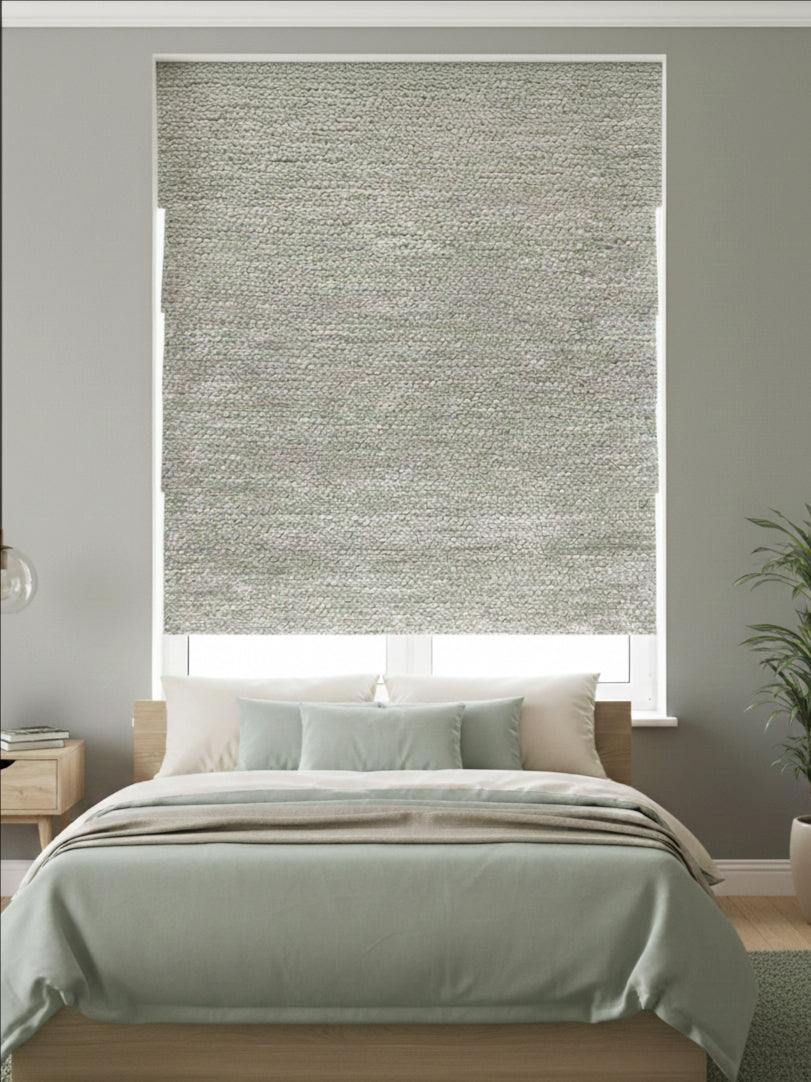 Fluffy Brown Roman Shade