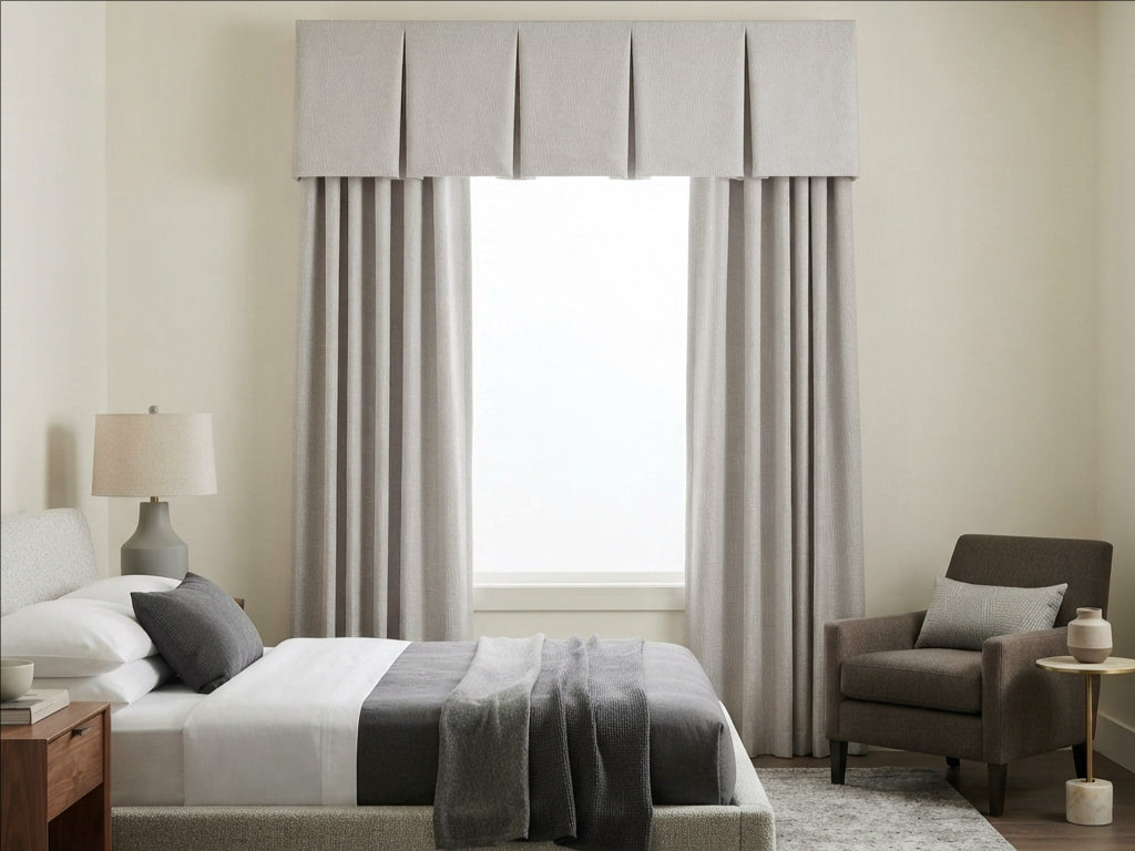Embroidered Rhombus Off White Valance