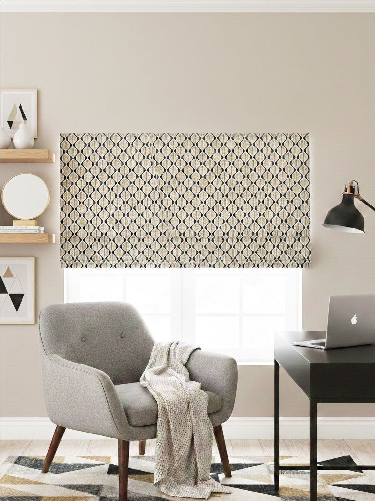 Duchess Black Roman Shade