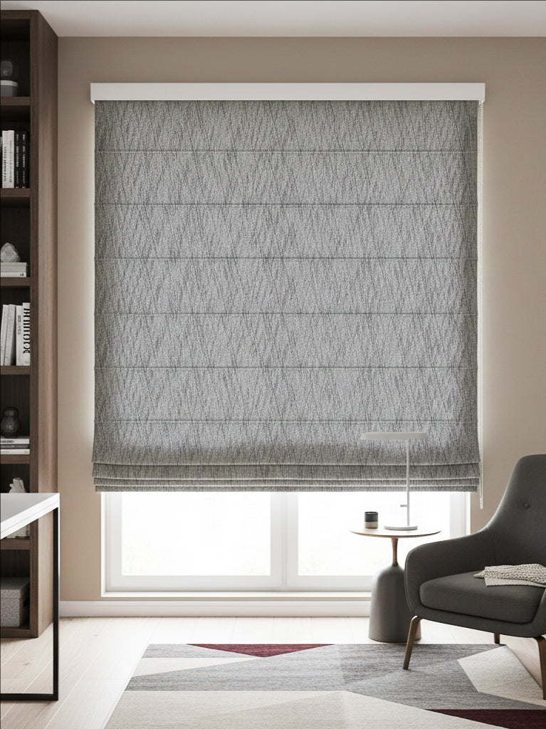 Nunavut Grey Roman Shade