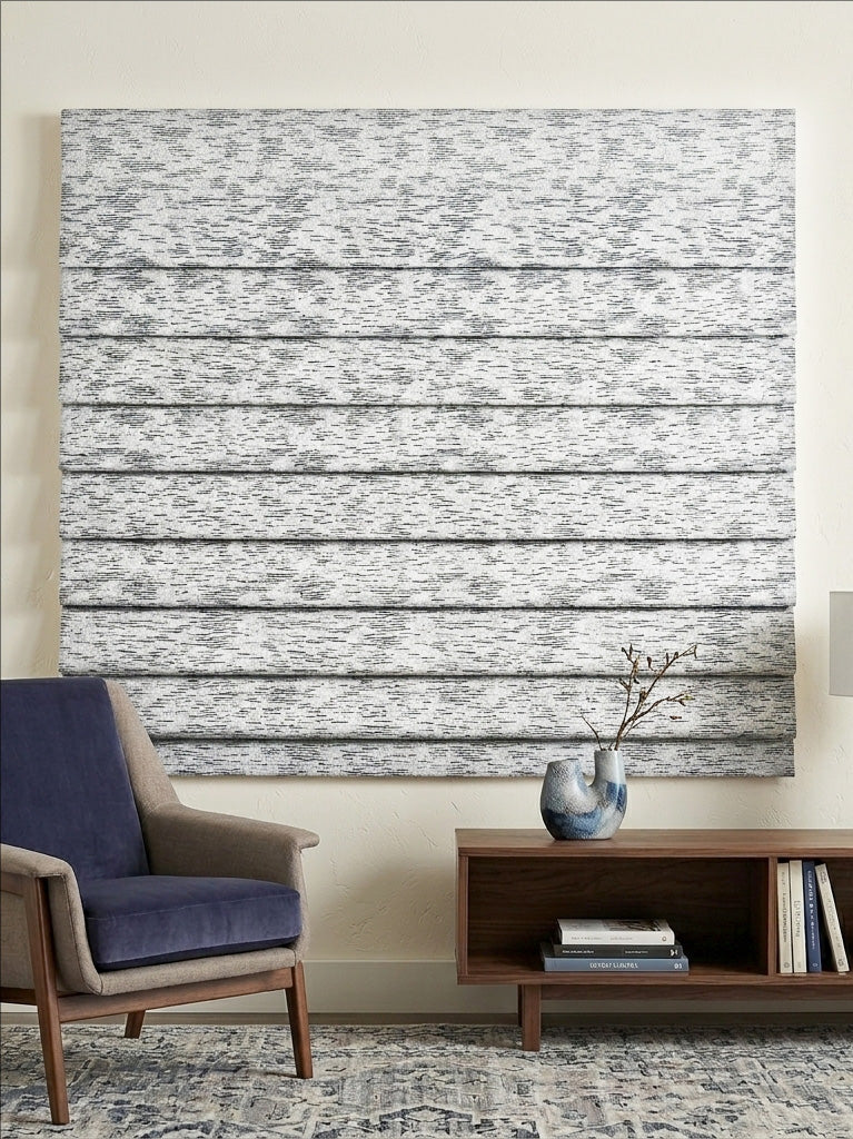 Magnetic Blue Roman Shade