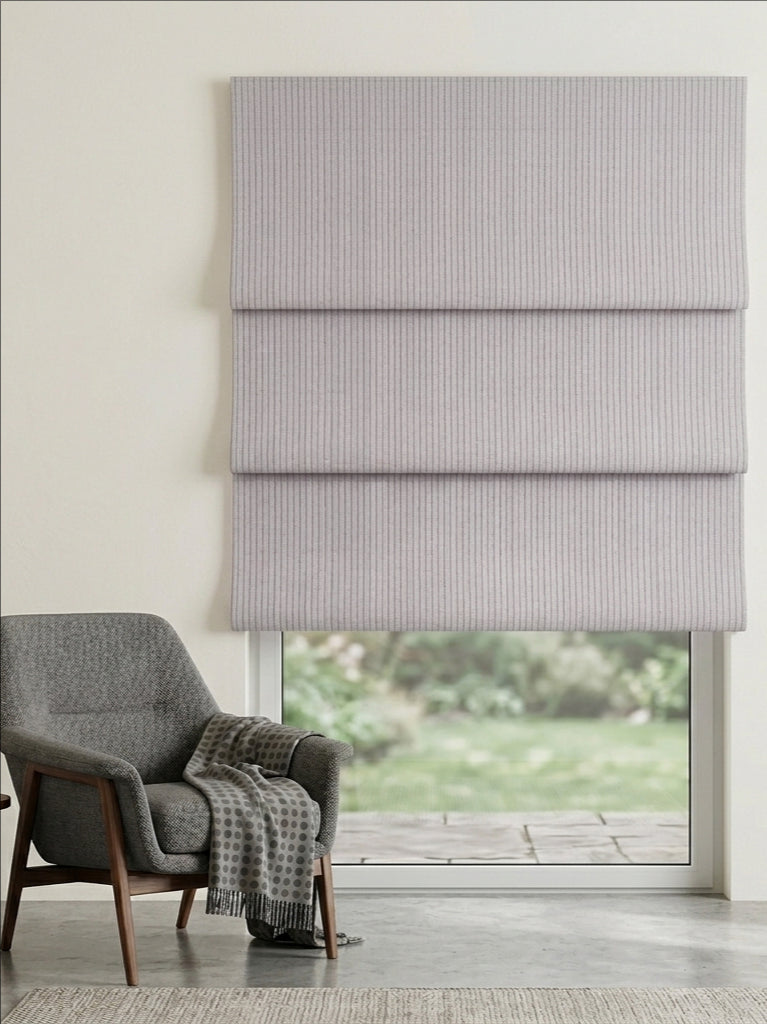 Longitude Grey Roman Shade