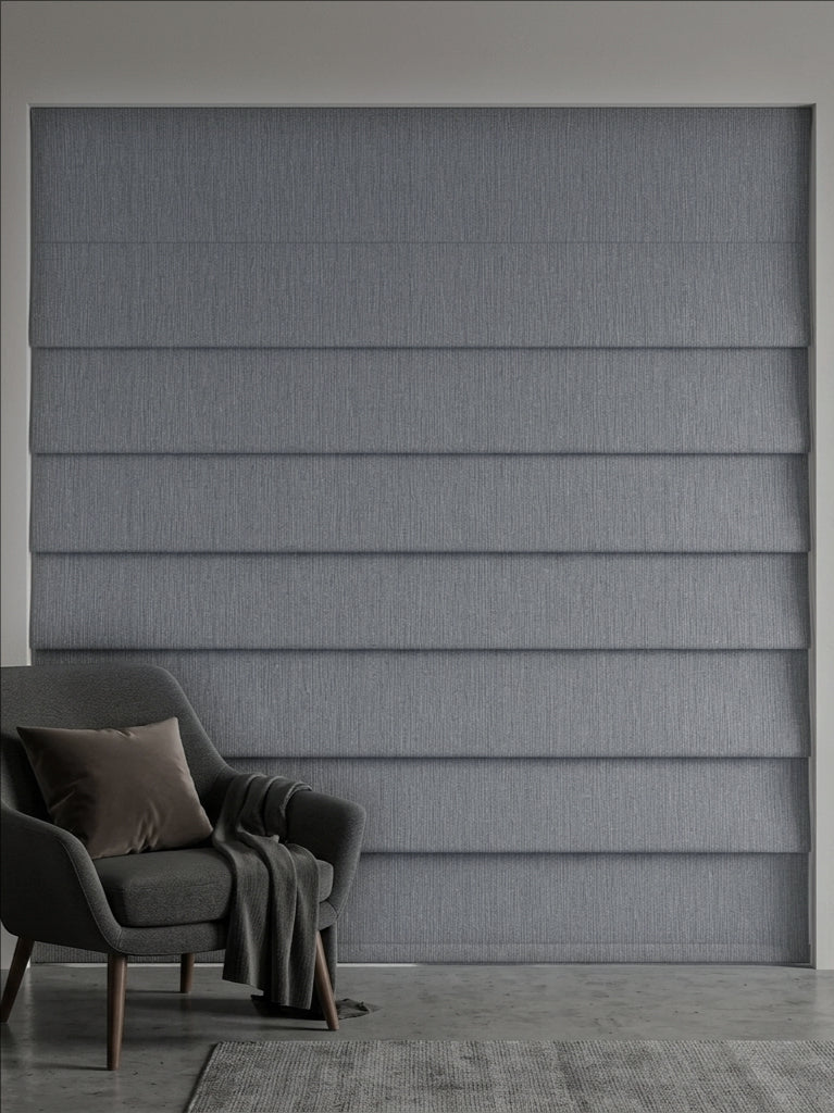 Density Steel Blue Roman Shade