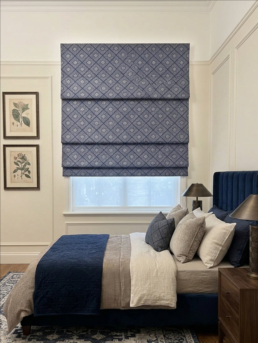 Mali Steel Blue Roman Shade