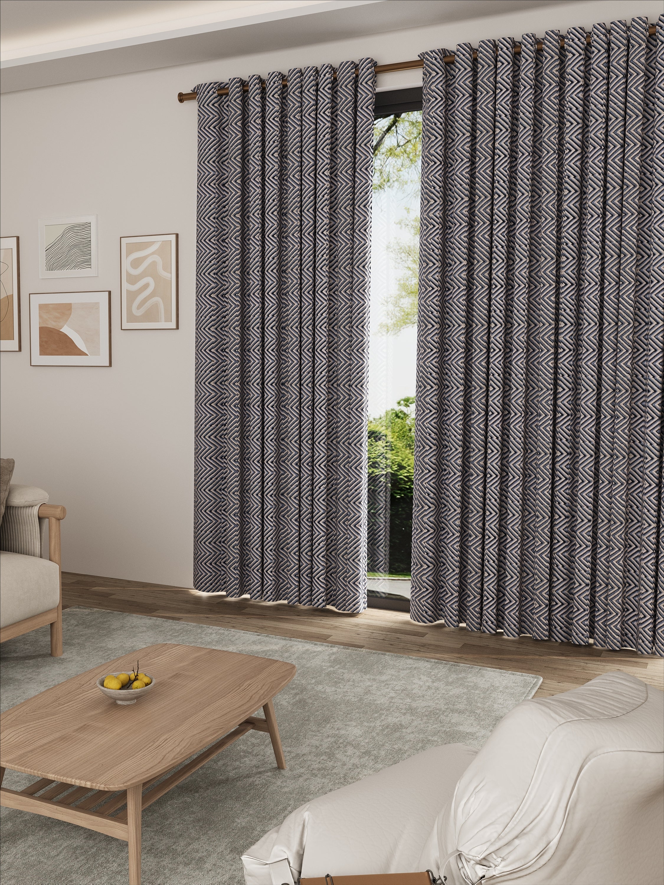 Broadway Steel Blue Drape