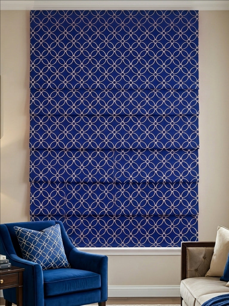Padoue Cobalt Roman Shade