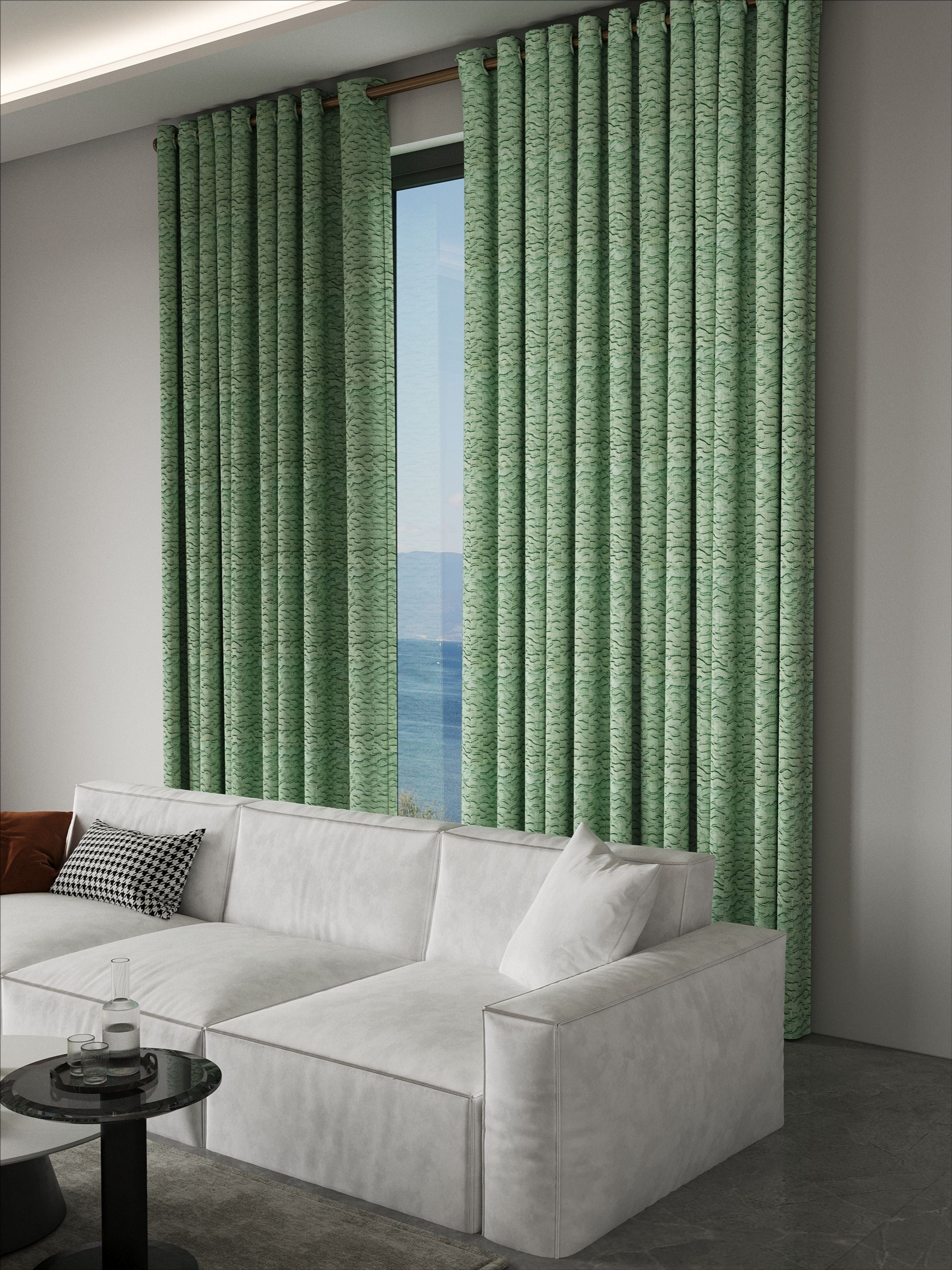 Water Curve Grey Drape