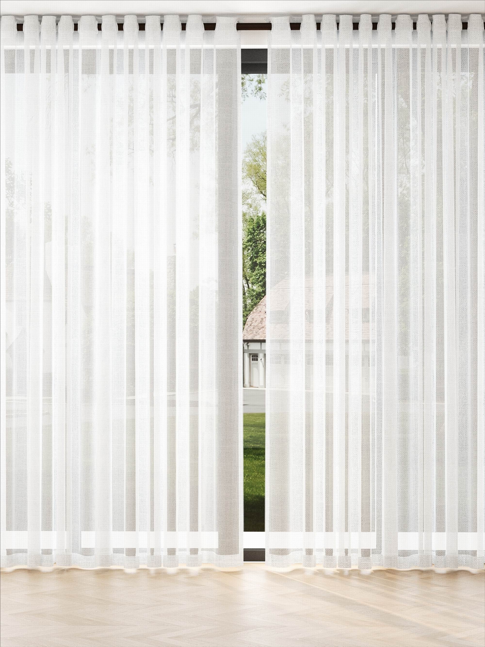 Linen Plain Cream Sheer