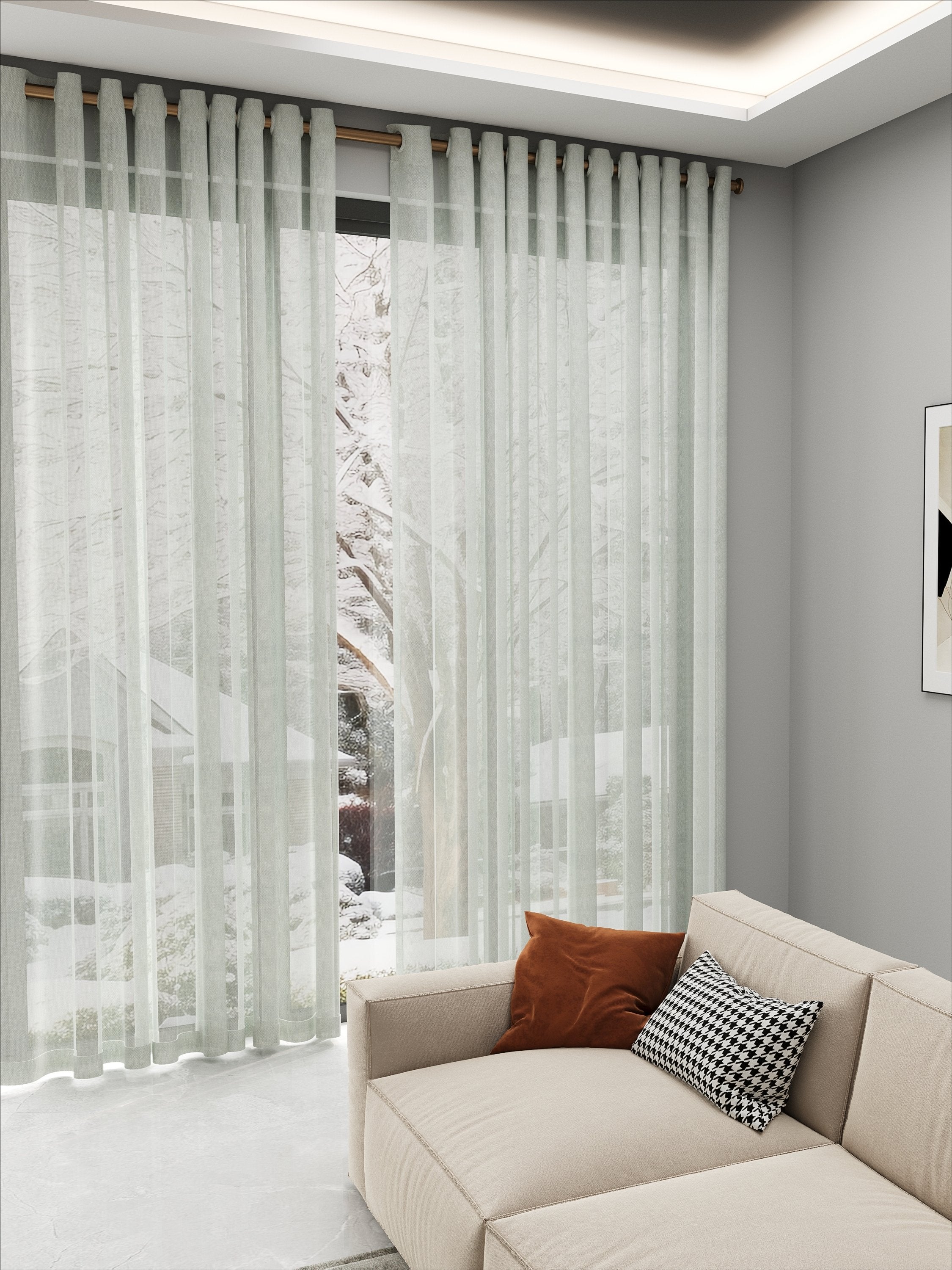 Linen Classic Hemp Taupe Sheer