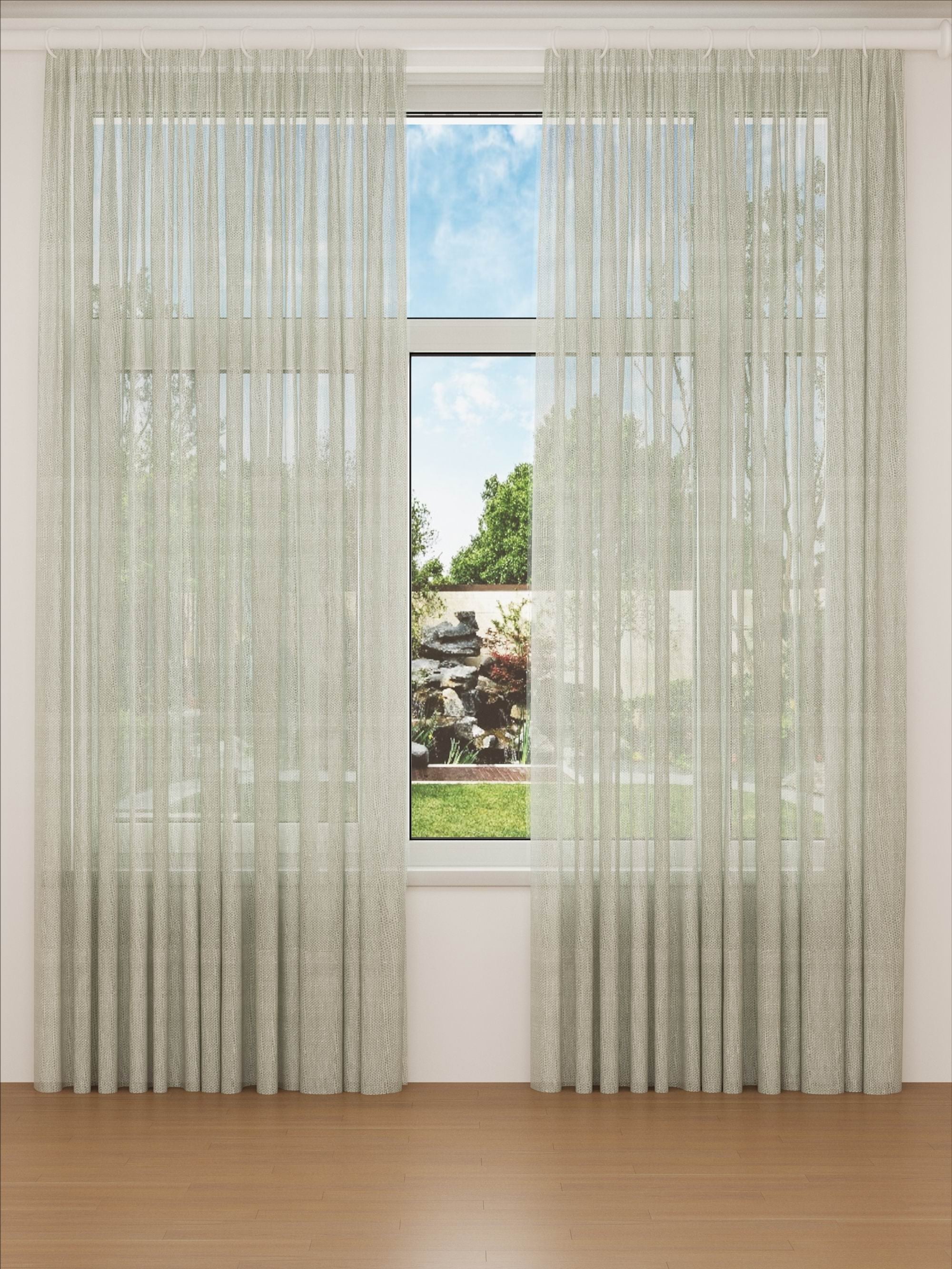 Linen Horizontal Hemp Taupe Sheer