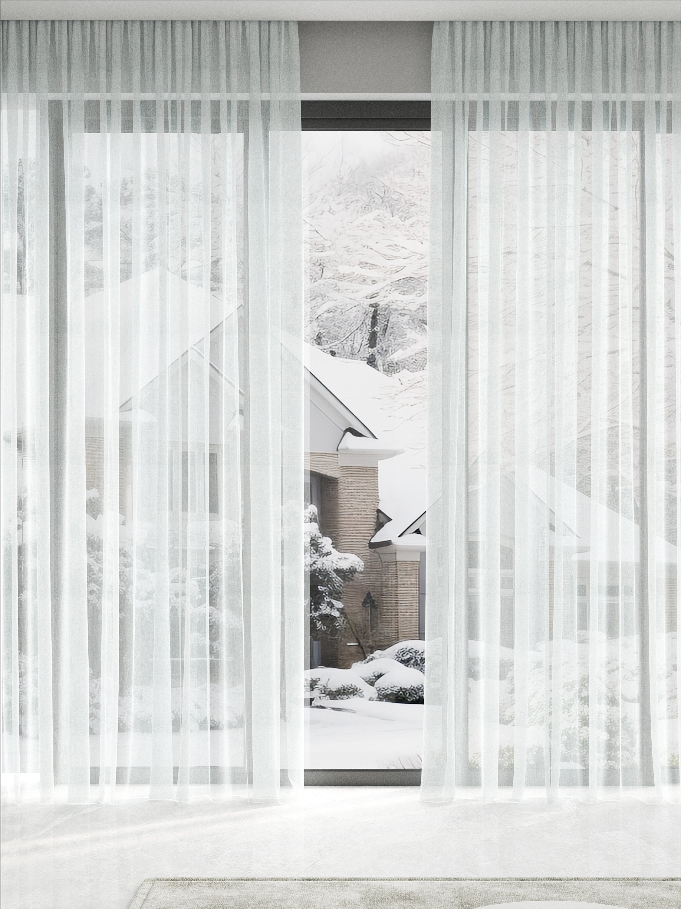 Linen Sliver White mixed Vertical Sheer