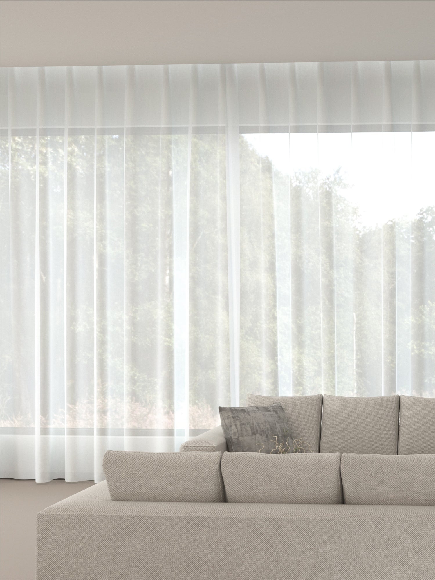 Icy White Linear Knit Sheer