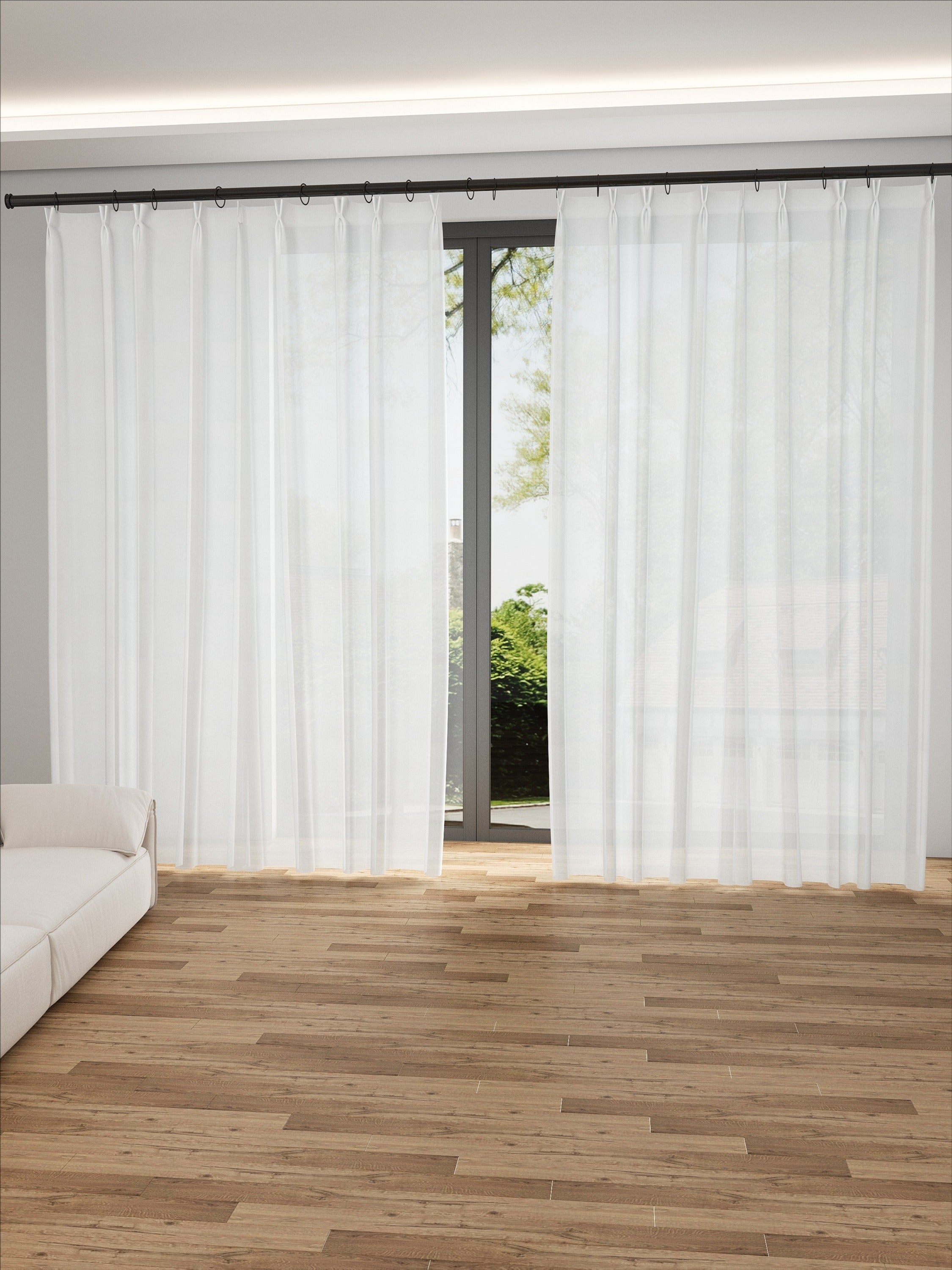 White Luster Bamboo Sheer