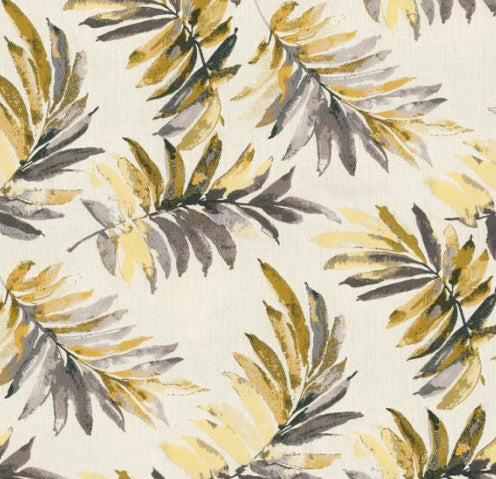 Leaves Yellow Jacquard Valance