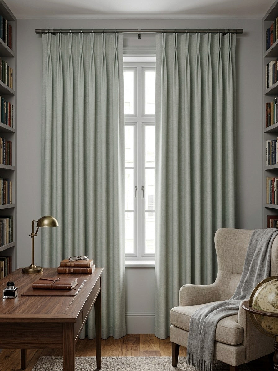 Ash Gray Cotton Blackout Curtains