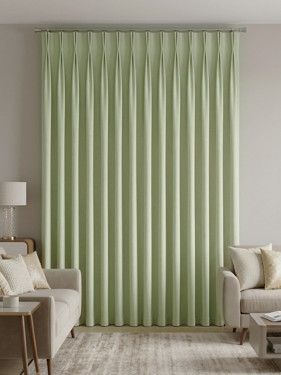 Warm Beige Cotton Blackout Curtains