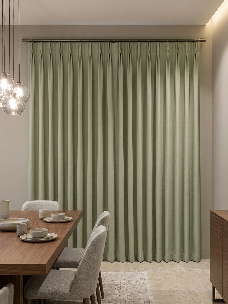 Oatmeal Beige Cotton Blackout Curtains