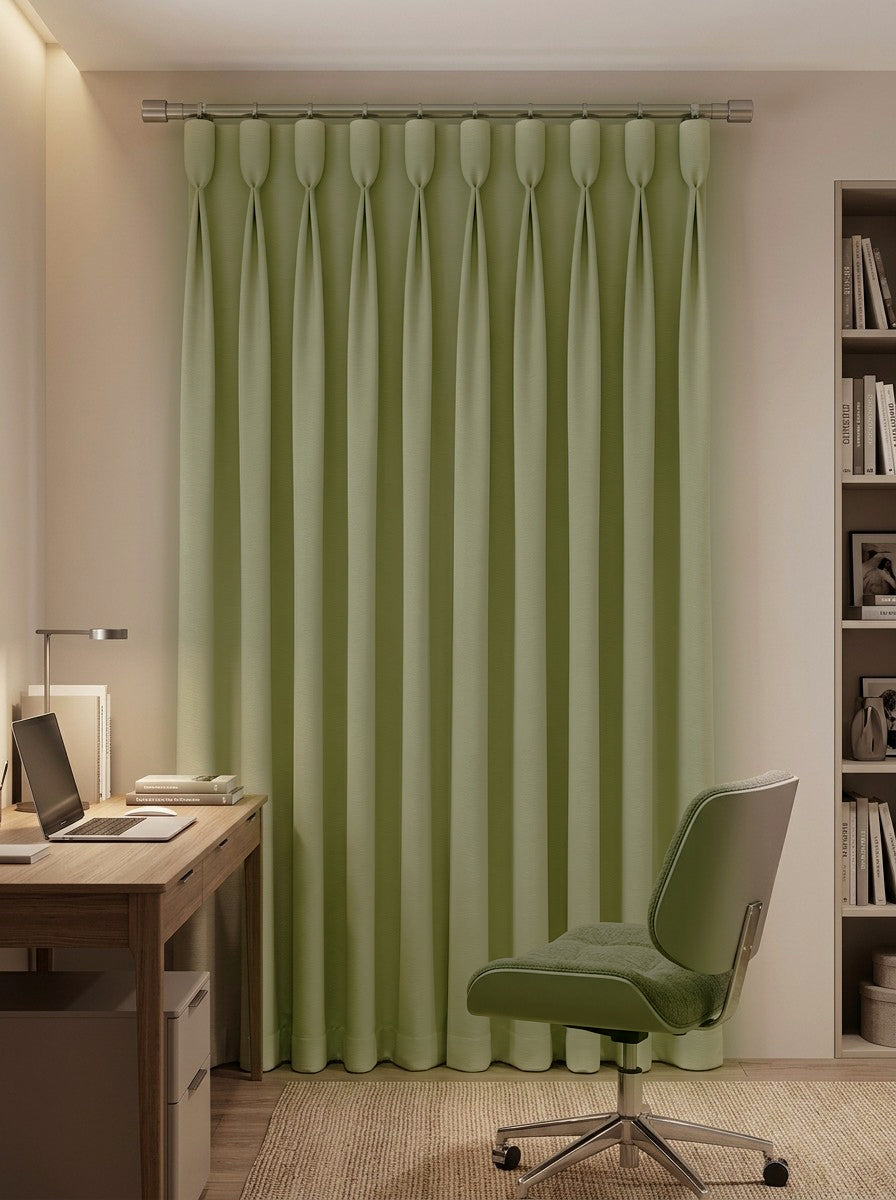 Flame Retardant Warm Beige Cotton Blackout Curtains