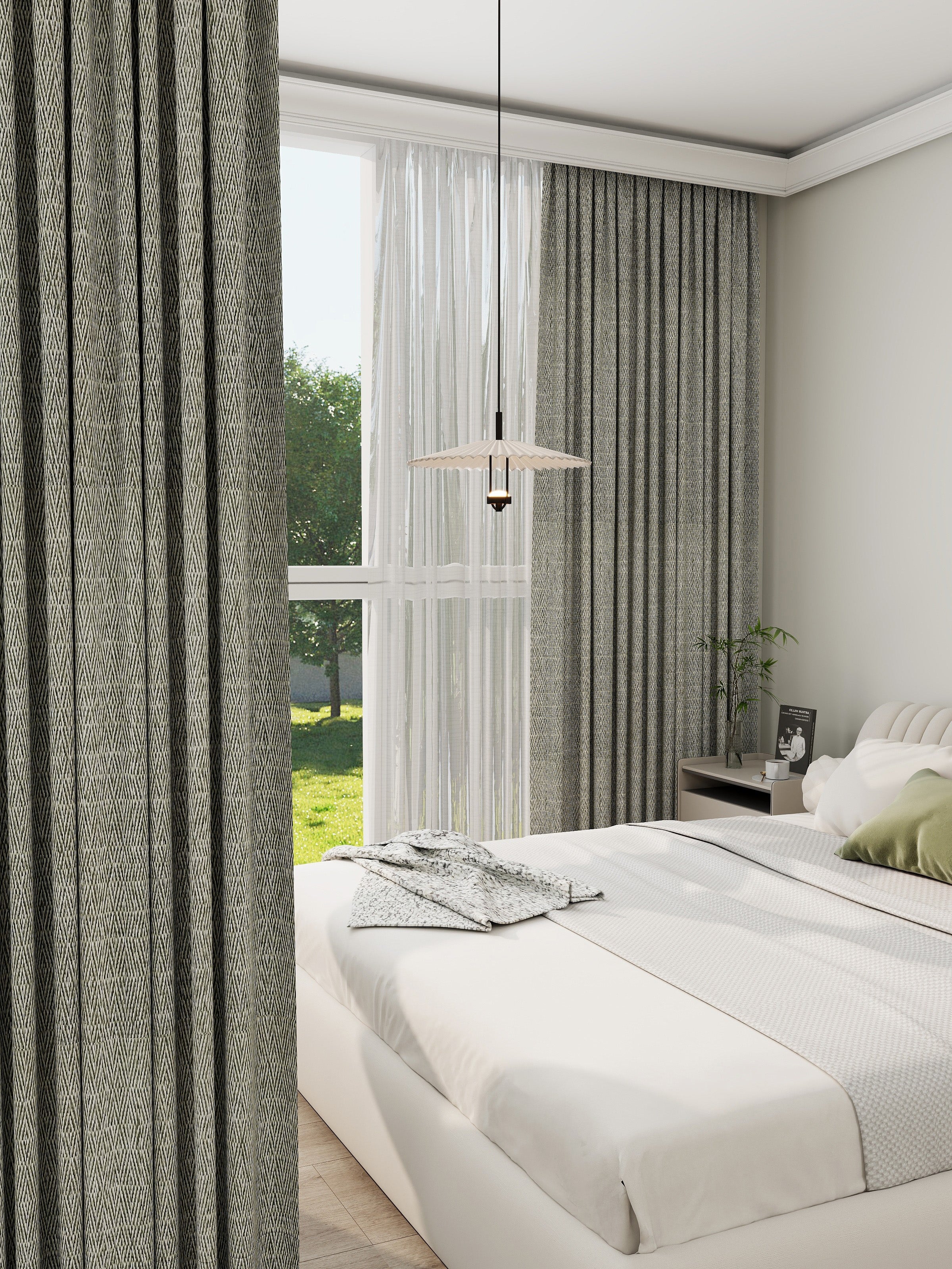 Geometric Grey Drape