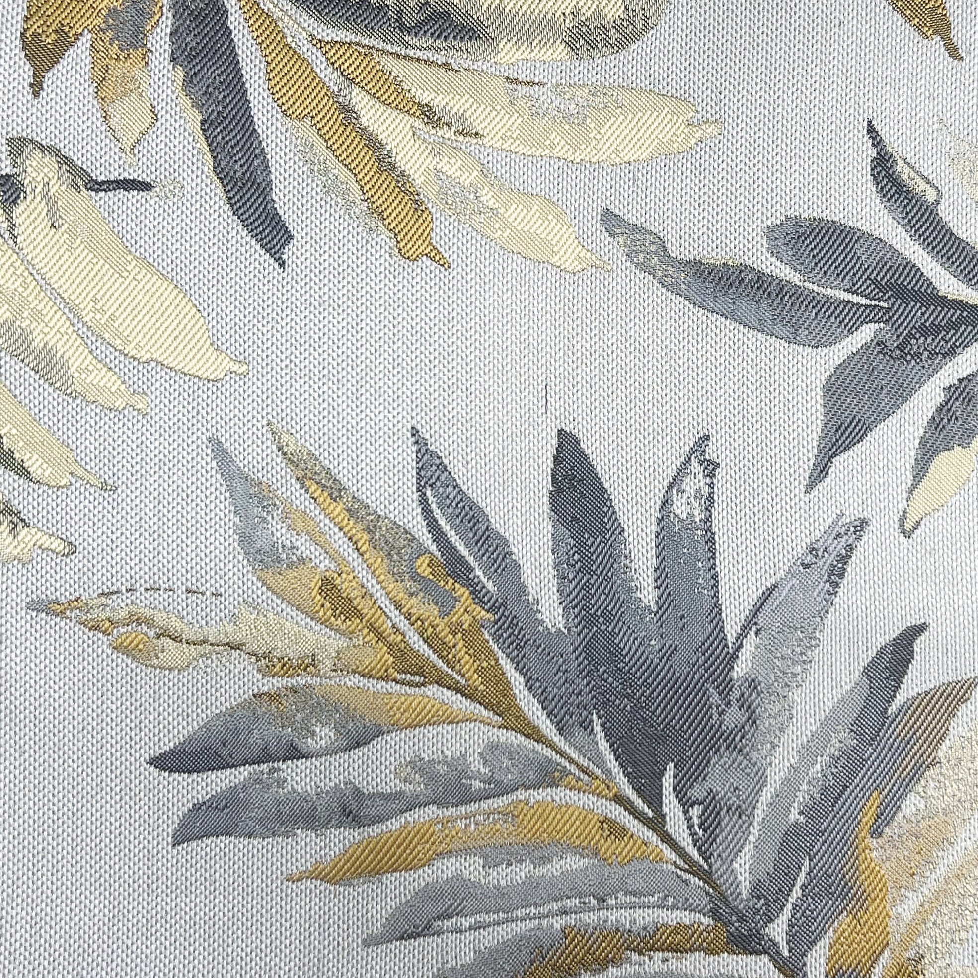 Leaves Yellow Jacquard Drape