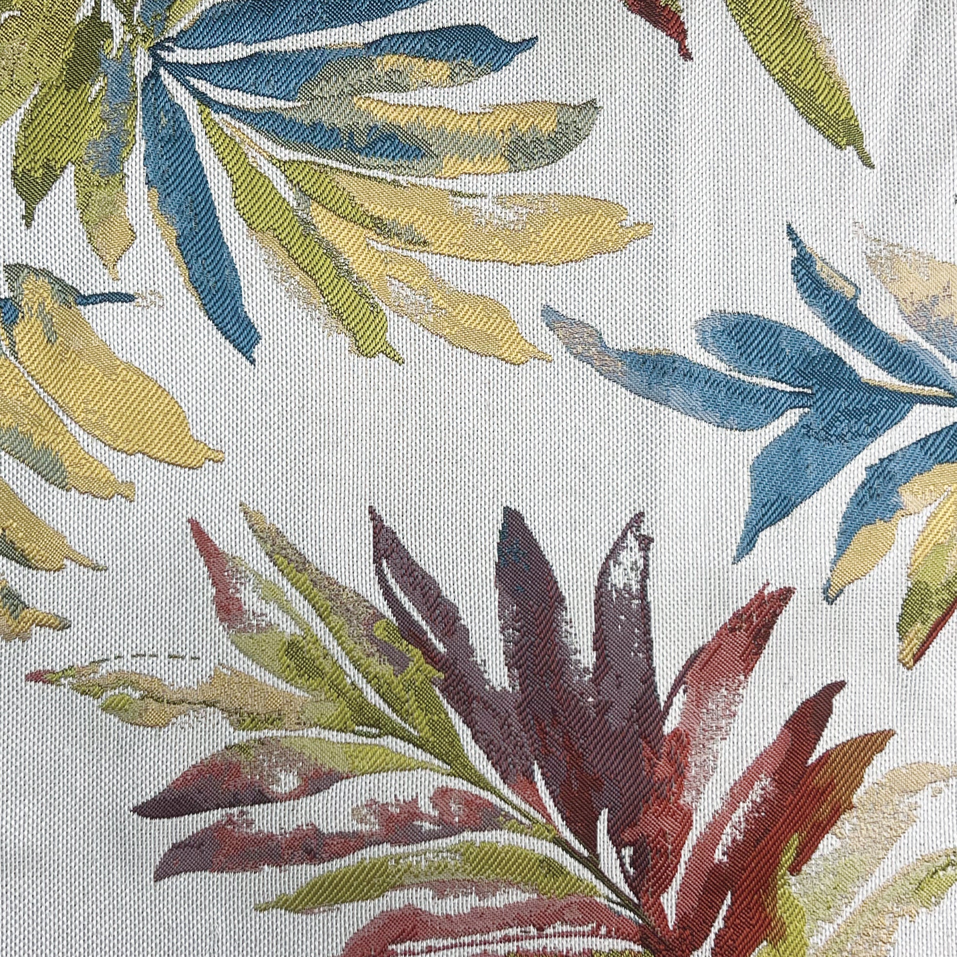 Leaves Red Jacquard Roman Shade