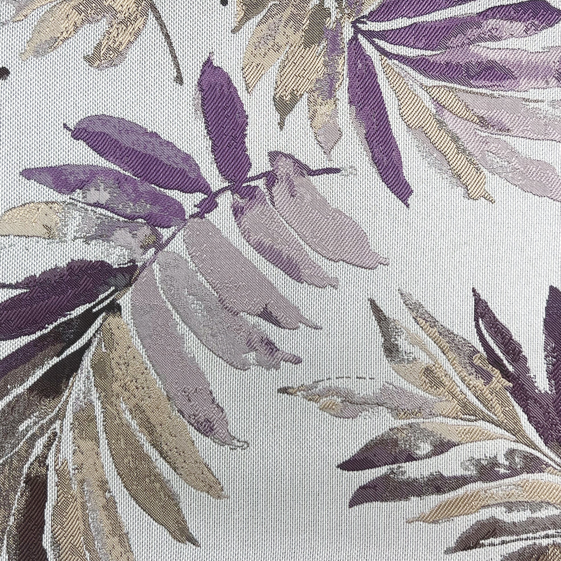 Leaves Purple Jacquard Valance