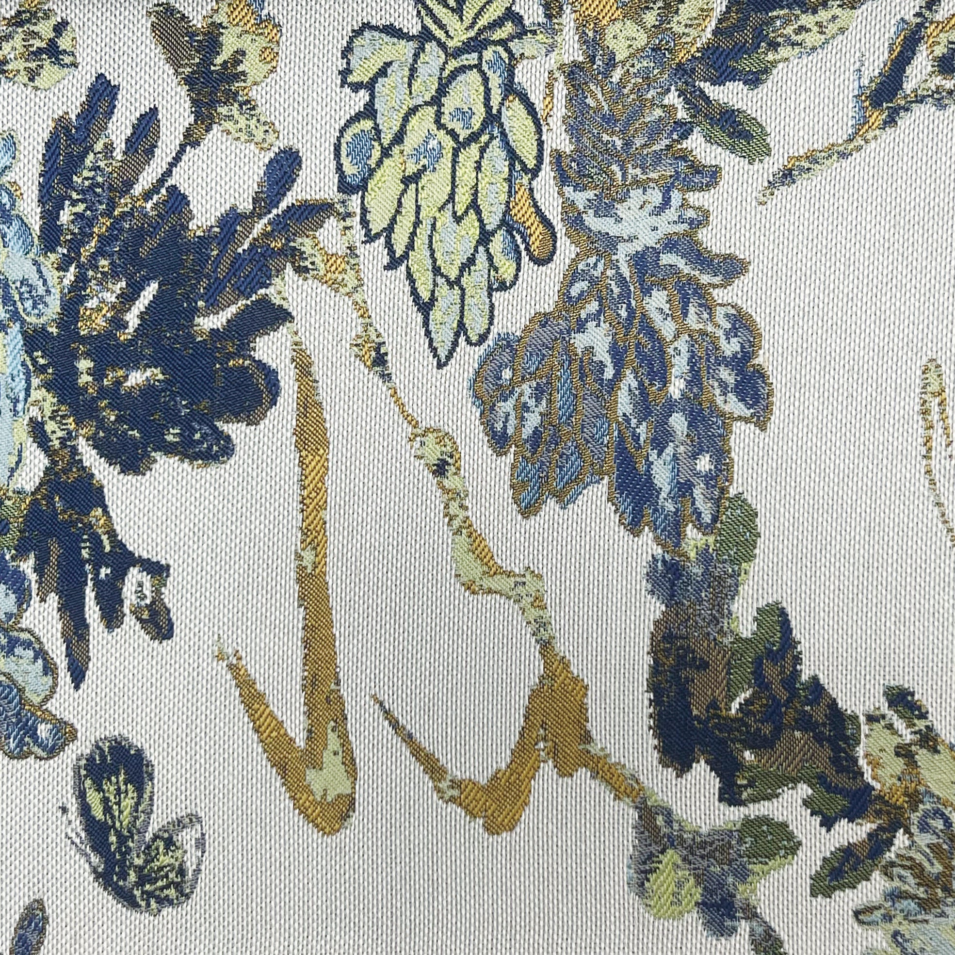 Tree Blue Jacquard Drape