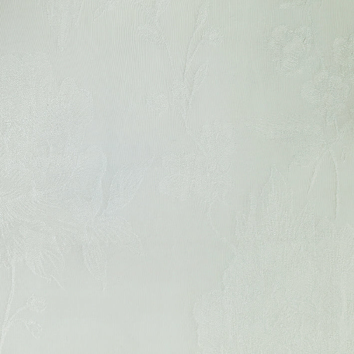 Pure White Peony Embossed Sheer